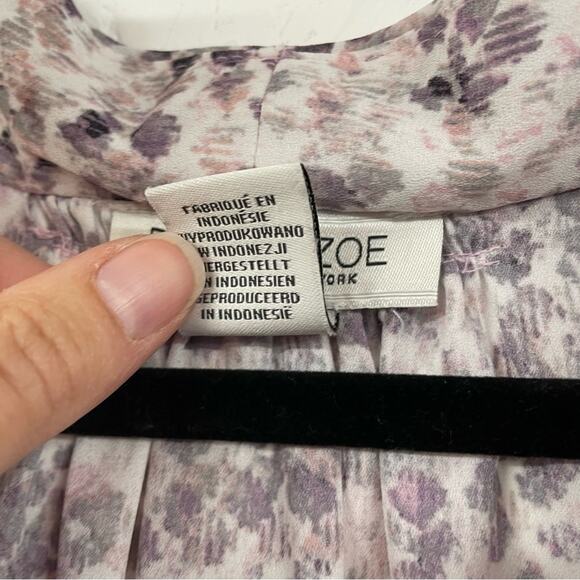 Rachel Zoe Purple Abstract Print Sleeveless Blouse Womens M Flowy Classic Top - Picture 3 of 10